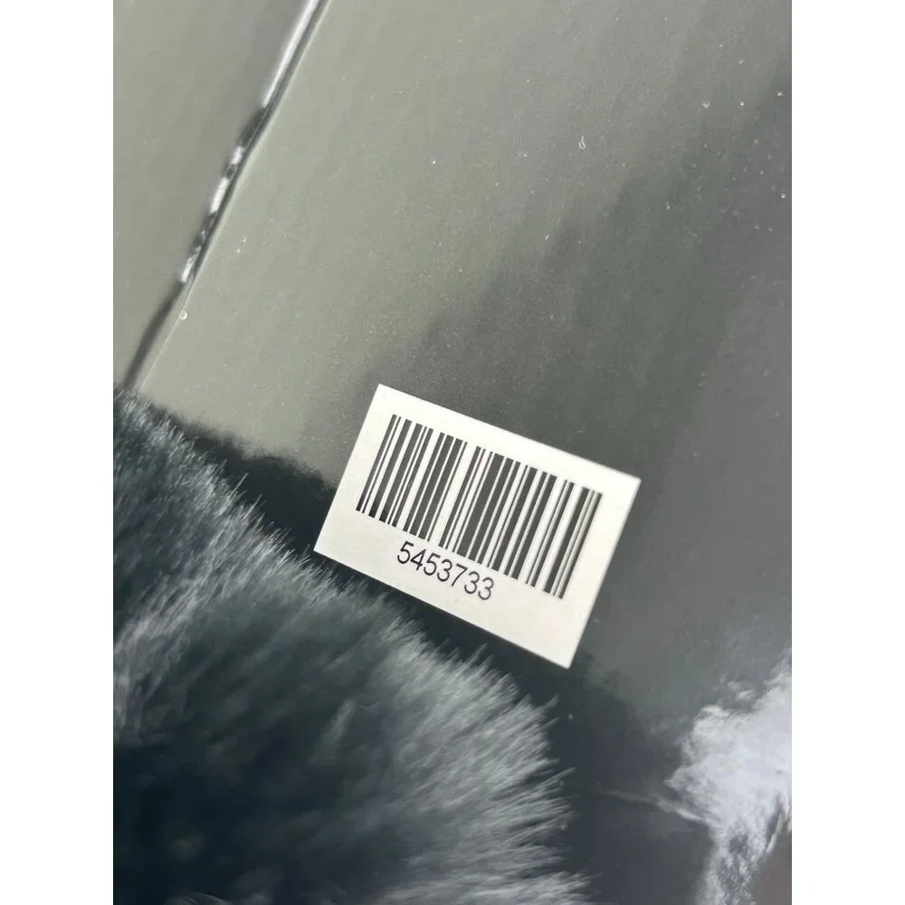 Robert Stanley Black Faux Fur Table Runner Home Holiday Collection 13x72 NEW